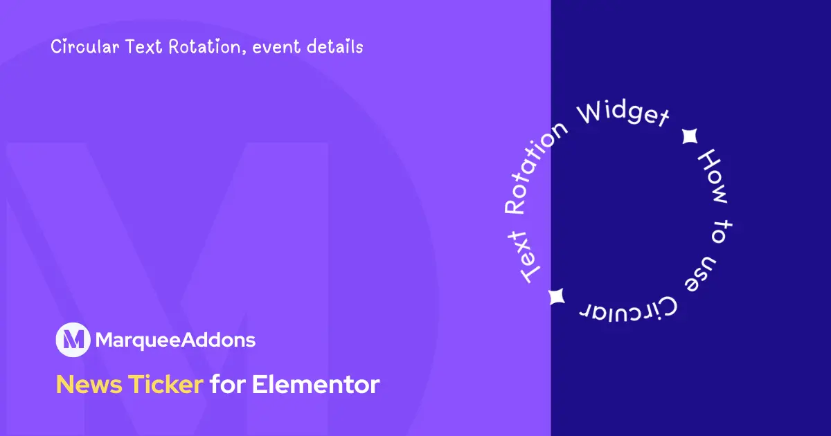 How to use Circular Text Rotation Widget in Elementor