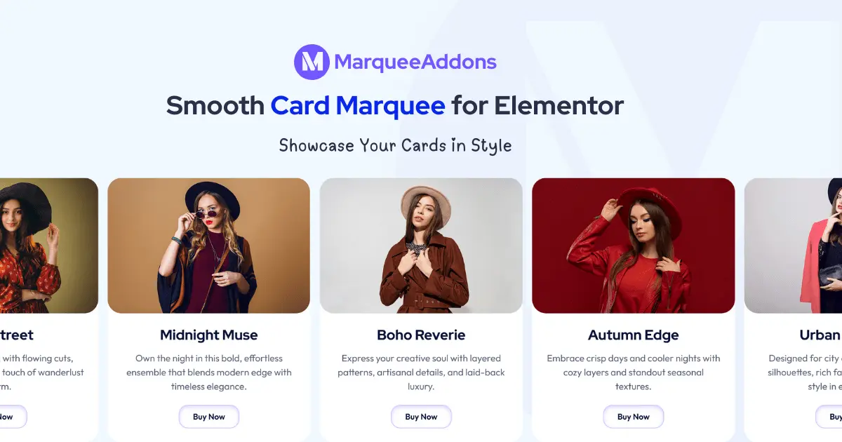 How to Use the Card Marquee Widget in Elementor?